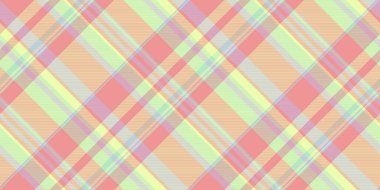 Ekoseli vektör arka planı çizilmiş, yerli dokusu pürüzsüz tekstil. Kireç ve açık renk paletinde Geometrik tartan kumaş deseni kontrolü.