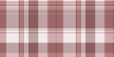 Kalın arka plan, dikişsiz, ekose kumaşlı duvar kağıdı. Pastel ve kırmızı renk paletinde bebek dokusu dokusu vektörü.