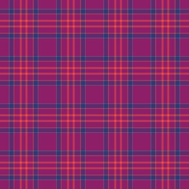 Gül arkaplan deseni, kral kumaş vektörü. Tekstil tartan çeki kırmızı ve pembe renklerde kusursuz üretiliyor..