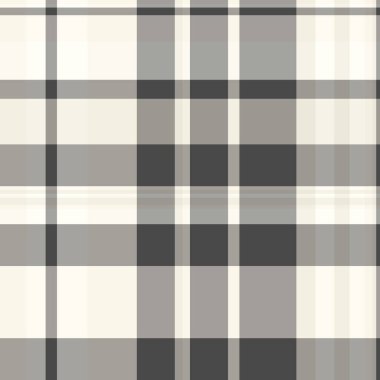 Ton tartan desenli, modaya uygun vektör kontrolü. Hipster tekstil arka plan kumaş deseni gri ve deniz kabuğu renk paleti.