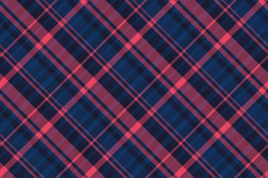 İzolasyon ekose kumaş kontrolü, 1960 'ların kusursuz vektör kalıbı. Eskimiş arkaplan dokusu koyu ve mavi renk paletinde tartan tekstil.