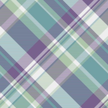 Fibröz taşıyıcı kumaş. Tertemiz. Çatı katı ekose kumaş. Tekstil arka plan denetimi Cyan ve Mor renk paletinde.