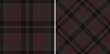 Ekosesiz kumaşın kumaş vektörünü tartan desenli arka plan ile kontrol et. Samimi bir kutlama için şükran günü tarzında koyu renklerde ayarlanmış..