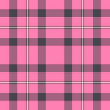 Hücre kumaşı, ekose kumaş, arka plan kusursuz vektör. Pastel denetim desenli tartan deseni pembe ve pastel renk paletinde.