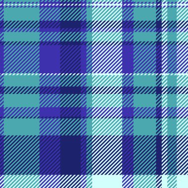 Ev vektör desenli kumaş, İtalyan ekose arka plan dokusu. İngilizce kontrol tekstil tartan pürüzsüz cyan ve mavi renk paleti.