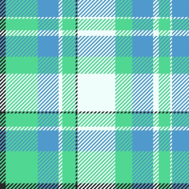 Tartan arkaplan dokusunu kontrol ettim, eski model ekoseli kumaş. İpek kumaş tekstil vektörü yeşil ve cyan renk paletini kontrol et.