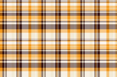 Düzensiz geçmiş kontrolü vektörü, çöl tekstil tartanı. Kare desenli dikişsiz kumaş turuncu ve pastel renkli palet.