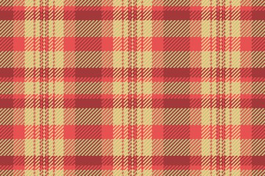 En iyi ekose vektör, pantolon katran kumaş dokusu. Festival şablonu kırmızı ve kireç rengi paleti ile kusursuz arkaplan tekstili.