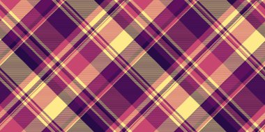 Doğum günü kartı tartan desenli, klasik desenli ekose. Temel kumaş tekstil vektörü açık altın ve kırmızı renk paletinde pürüzsüz.