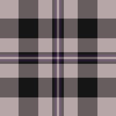 Hediye kağıdı, vektör ekoseli desen, desensiz kumaşı davet et. Pastel ve gri renk paletinde estetik tartan tekstil denetimi.