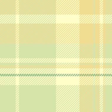 Buffalo tekstil dikişsiz kumaş, arkaplan tartanı deseni. Klüp ekose vektör desenini ışık ve sarı renk paletinde kontrol et.