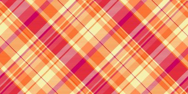 Kelt vektör arka planı pürüzsüz, şirin tartan kumaş ekoseli. Resim deseni ışık ve turuncu renk paletinde tekstil denetimi.