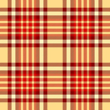 Pürüzsüz ekose arka plan, kral tekstil dokusu vektörü. Kehribar ve kestane rengi palette bantsız kumaş kontrol deseni.