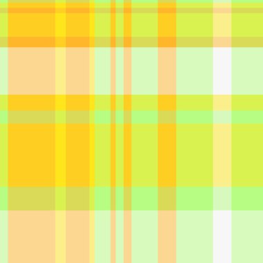 Flanel desenli tekstil vektörü, ekose kumaş kontrolü. Sarı ve kireç rengi paletindeki kusursuz şablonu kontrol et.