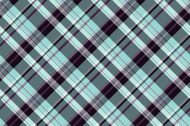 Makara desenli tartan desenli, zarif ekoseli bir çek. Pastel ve açık renk paletinde süslü arkaplan kumaşı vektör tekstili.