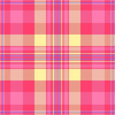 Menü tekstil vektör dokusu, sonbahar kumaş tartan kontrolü. Piksel arkaplan deseni ekoseli kırmızı ve pembe renk paletinde pürüzsüz.