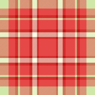 Afrika tartan tekstil arka planı, ekose vektör dokusu çizimi. Kırmızı ve açık renk paletinde pürüzsüz çok kültürlü kontrol deseni.