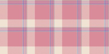 Kusursuz tekstil, daire desenli tartan. Dikiş kumaş arka plan vektörü kırmızı ve açık renk paletinde.
