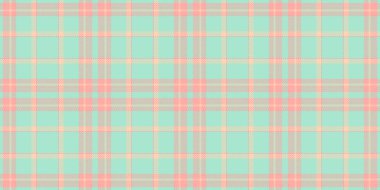 Tekstil kumaş kumaş, rahat, pürüzsüz arka plan deseni. Durağan ekose vektör dokuyu ışık ve kırmızı renk paletinde kontrol et.