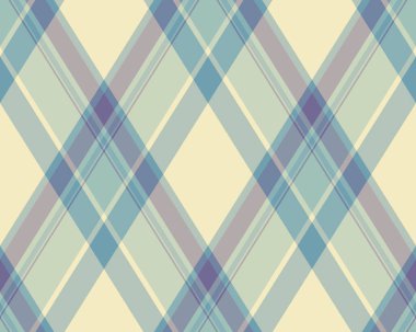 Argyle geometrik eşkenar dörtgenin kusursuz deseni. Harlequin duvar kağıdı tasarımını kontrol et. Web geçmişi için klasik elmas şekilli tekstil malzemesi, baskı kumaşı, kazak, ambalaj kağıdı, hediye kartı, davetiye.