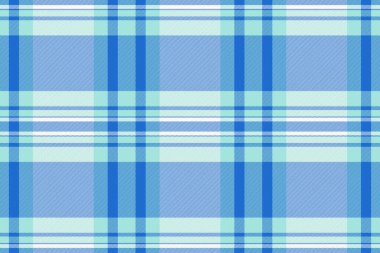 Arka plan temiz, ekose desenli ekoseli kumaş. Hücre deseni kumaş mavi ve deniz kabuğu renk paleti tekstil.