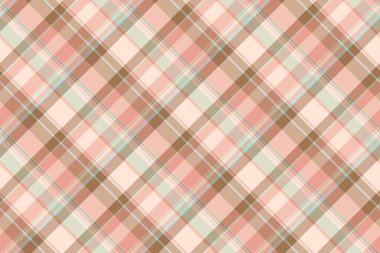 Meşhur ekoseli kumaş, lifli kumaş arkaplan. Kırsal tekstil deseni ışık ve pastel renk paletinde vektörü kontrol et.