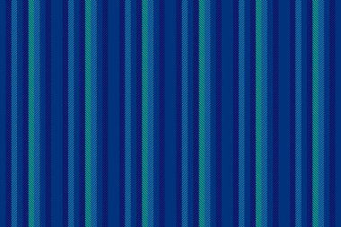 Desenli desensiz desen, iş vektörü tekstil arka planı. İpek kumaş dikey çizgiler mavi ve çivit mavisi palet.