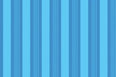 Rremium dokusu kusursuz, soyut arkaplan çizgileri dikey. Cyan ve mavi renk paletinde günlük çizgili vektör tekstil deseni.