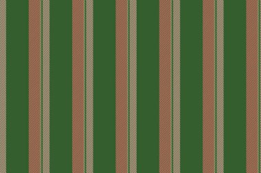 Konforlu tekstil dokusu vektörü, sessiz dikey kumaş dikişsiz. Yeşil ve kırmızı renk paletinde tasarımcı arkaplan çizgileri.