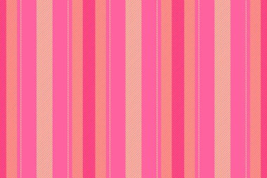 Klasik kumaş şeridi, lif dokusu dikey. Pembe ve turuncu renk paletinde hayali kusursuz arka plan vektör deseni.