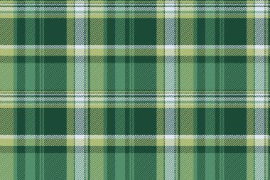 Ekose kumaş, doku vektör kontrol kumaşı. Koyu ve yeşil renk paletinde tartan desensiz arkaplan satın al.