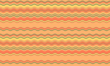 Sıcak sonbahar tonlarında dalgalı çizgiler. Tekstil baskıları, web sitesi geçmişi ya da ambalaj tasarımları için mükemmel. Kusursuz desen sonsuz tasarım olanakları sunar. İndir şimdi.