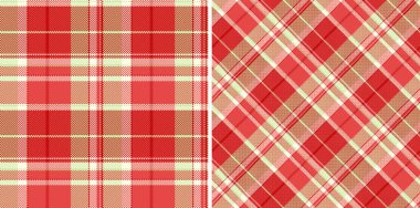 Arkaplan tekstil tartan kontrollü kumaş dokusunun ekose vektör deseni. Yılbaşı renklerinde geçiyor. Aile için şık kıyafetler..