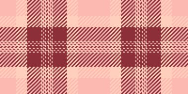 Krallık tartan arka planı pürüzsüz, yorgan desenli kumaş. Minimalist ekose vektör tekstil denetimi ışık ve kırmızı renk paleti.