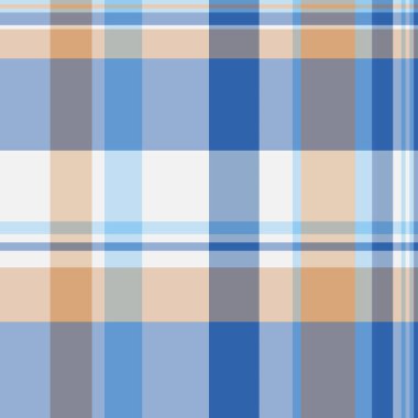 İlham verici kumaş desenli, oda vektör tartan arka planı. Kenarlık dokusu, mavi ve açık renk paletinde tekstil denetimi yap.