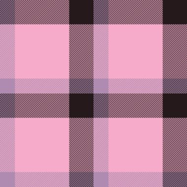 Sezonluk kumaş desenli tartan, gurur desenli kusursuz. Şeftali arkaplan tekstil vektörü ekoseli pembe ve siyah renk paleti.