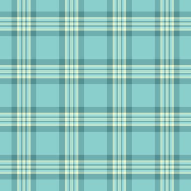 Woven background fabric tartan, crease check pattern vector. Britain seamless texture plaid textile in light and teal colors palette. clipart