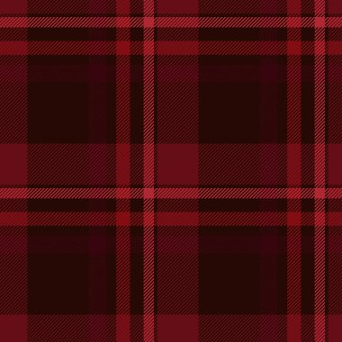 Yoğun tekstil ekose desenli, boş çek kumaşı pürüzsüz. Siyah ve kraliyet kestane rengi palette boyutsal vektör dokusu tartan arkaplanı.