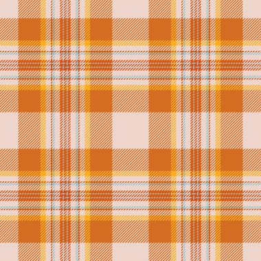 İnanılmaz ekose kumaş, üstüste bindirilmiş desensiz vektör. Olgun arkaplan dokusu ışık ve çikolata renkleri paletinde tekstil kontrolü.