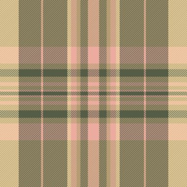 Sunum tartan tekstil vektörü, hücre dokusu kumaş ekoseli. Kehribar ve pastel renk paletinde zarif, pürüzsüz arka plan kontrolü.