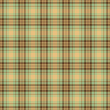 Tatil tekstil kumaş kontrolü, ekose kumaş örtüsü. Kehribar ve turuncu renk paletinde Xmas vektörsüz arkaplan deseni.