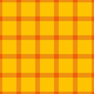 Canlı sarı ve turuncu ekose desenli. Sonbahar tasarımları, tekstil baskıları, web sitesi geçmişleri ya da neşeli ve cesur bir dokuya ihtiyaç duyan her proje için mükemmel. Kolay uygulama için kusursuz tekrarla.
