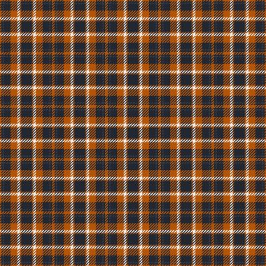 Canlı turuncu, donanma ve beyaz ekose desenli. Tekstil tasarımı, giyim ve sonbahar temalı projeler için mükemmel. Kusursuz tekrarlama dokusu herhangi bir uygulamaya görsel ilgi ekler.