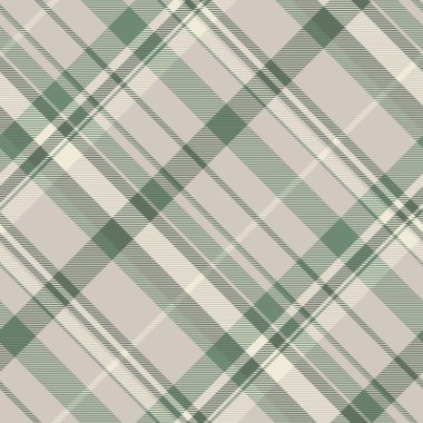 Sessiz yeşillikler ve bej rengi ile zarif çapraz ekoseli desen. Tekstil tasarımı, duvar kağıdı, web sitesi arka planı veya moda projeleri için mükemmel.