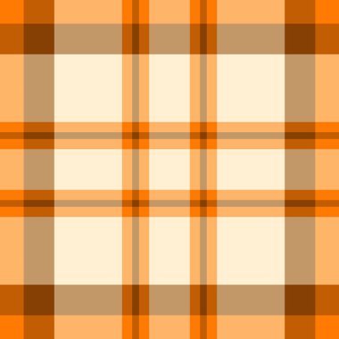 Warm-toned plaid pattern in orange and beige.  Perfect for fall or autumnal designs, websites, or textile projects.  This seamless texture offers a versatile and stylish background. clipart