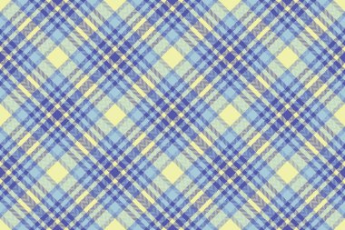 Çizilmiş kumaş desenli tartan, küçük, pürüzsüz arka plan vektörü. Birincil doku ekose kontrol tekstil açık ve mavi renk paleti.