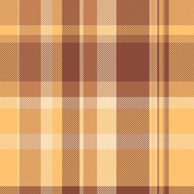 Rahat desenli arka plan vektörü, tekstil ekose dokusunu oluşturur. Pijama kumaş tartan kontrol turuncu ve kırmızı renkte..