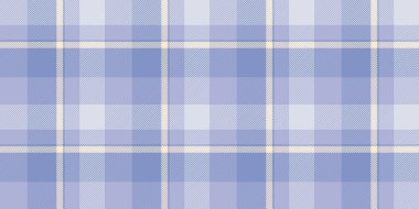 Kilt desenli doku vektörü, pahalı tartan kumaş kontrolü. Işıl ışıl ve mavi renk paletinde ipeksi ekose arka plan kumaşı.