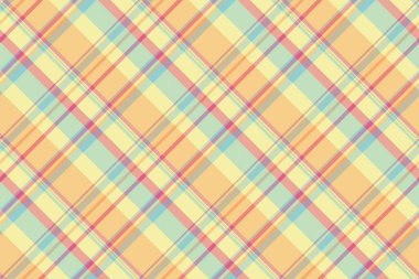 Örtülü tartan dokuma kontrolü, çapraz arkaplan deseni, pürüzsüz. Valentine kumaş ekose vektörü ışık ve kırmızı renk paleti.