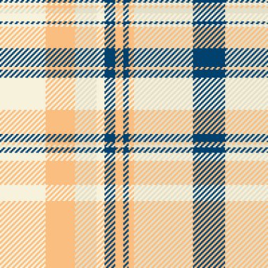 Kabile vektörünün kusursuz geçmişi, tartan ekoseli ekoseyi karıştır. Dökümlü desen kumaş turuncu ve açık renk paleti.